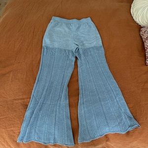 Free people sparkly wide leg flare pant.